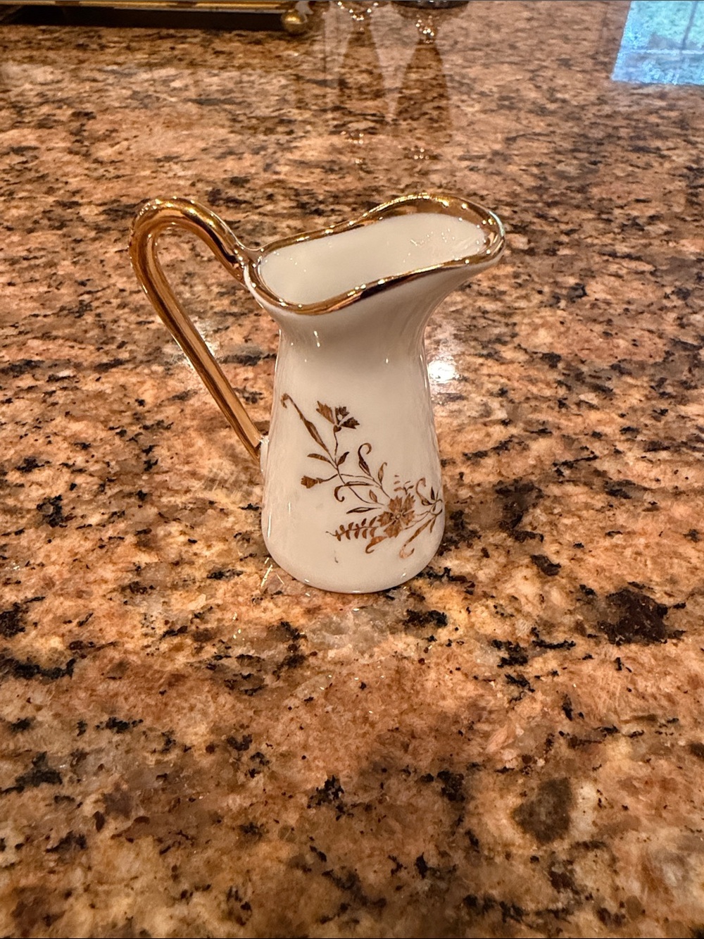 Limoges 2 sided Miniature Pitcher Floral - Fontanille & Marraud (FM)
